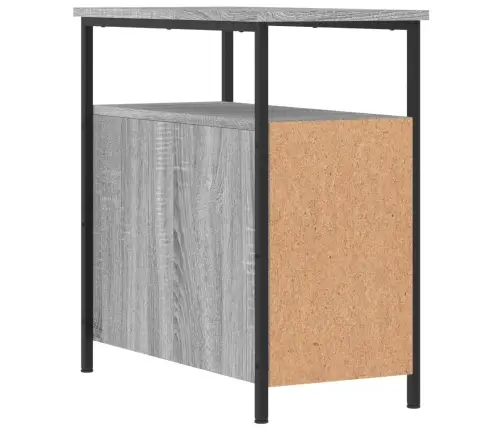 Naktinė Spintelė, Pilka Ąžuolo, 30X60X60cm Apdirbta Mediena