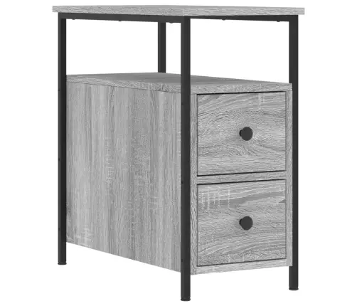 Naktinės Spintelės, 2Vnt., Pilkos Ąžuolo, 30X60X60cm Mediena