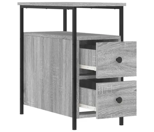 Naktinės Spintelės, 2Vnt., Pilkos Ąžuolo, 30X60X60cm Mediena