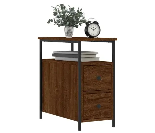 Naktinės Spintelės, 2Vnt., Rudos Ąžuolo, 30X60X60cm Mediena