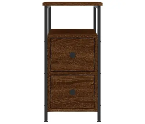 Naktinės Spintelės, 2Vnt., Rudos Ąžuolo, 30X60X60cm Mediena