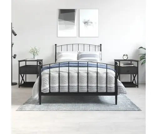 Öökapid 2 Tk, Must, 40 X 42 X 55 cm Tehispuit