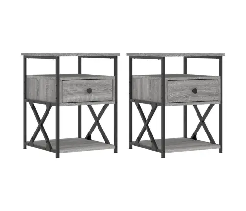 Naktsskapīši, 2 Gab., Pelēcīgi, 40X42X55 Cm, Inženierijas Koks Vidaxl