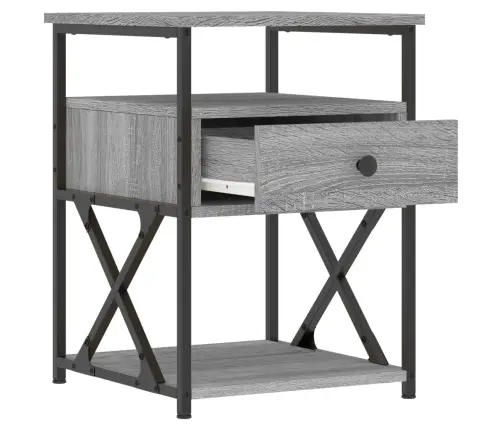 Naktsskapīši, 2 Gab., Pelēcīgi, 40X42X55 Cm, Inženierijas Koks Vidaxl