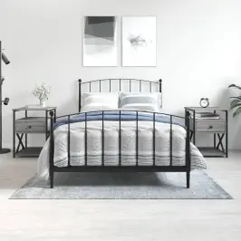 Naktsskapīši, 2 Gab., Pelēcīgi, 40X42X55 Cm, Inženierijas Koks Vidaxl