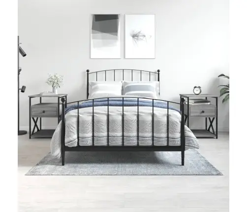 Naktsskapīši, 2 Gab., Pelēcīgi, 40X42X55 Cm, Inženierijas Koks Vidaxl