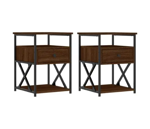 Naktsskapīši, 2 Gab., 40X42X55 Cm, Inženierijas Koks, Ozolkoka Vidaxl