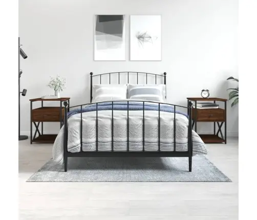 Naktsskapīši, 2 Gab., 40X42X55 Cm, Inženierijas Koks, Ozolkoka Vidaxl