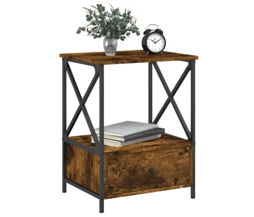 Naktiniai Staliukai, 2Vnt., Dūminio Ąžuolo, 50X41X65cm Mediena