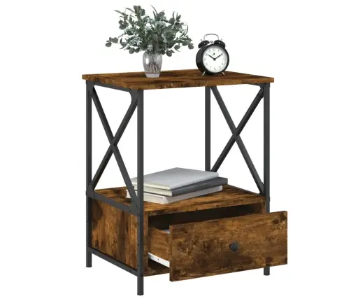 Naktiniai Staliukai, 2Vnt., Dūminio Ąžuolo, 50X41X65cm Mediena