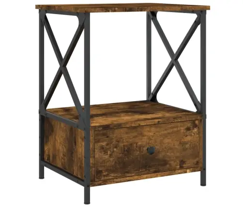 Naktiniai Staliukai, 2Vnt., Dūminio Ąžuolo, 50X41X65cm Mediena