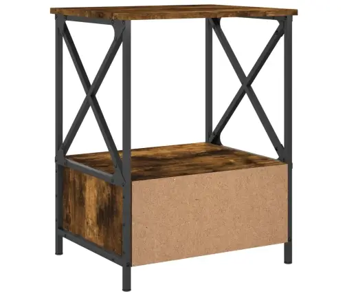 Naktiniai Staliukai, 2Vnt., Dūminio Ąžuolo, 50X41X65cm Mediena