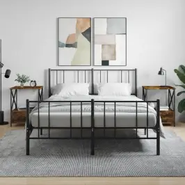 Naktiniai Staliukai, 2Vnt., Dūminio Ąžuolo, 50X41X65cm Mediena