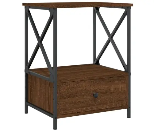 Naktsgaldiņš, Brūna Ozolkoka, 50X41X65 Cm, Inženierijas Koks Vidaxl