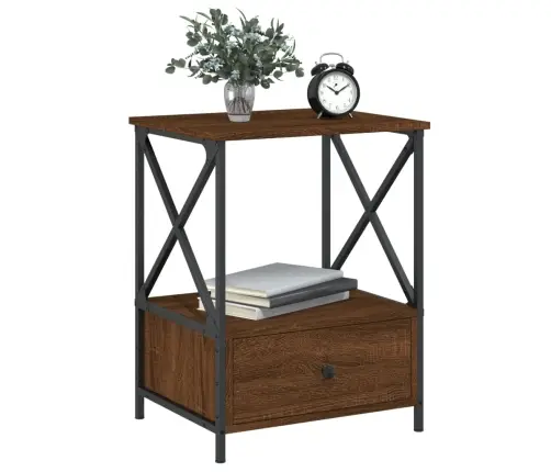 Naktsgaldiņš, Brūna Ozolkoka, 50X41X65 Cm, Inženierijas Koks Vidaxl