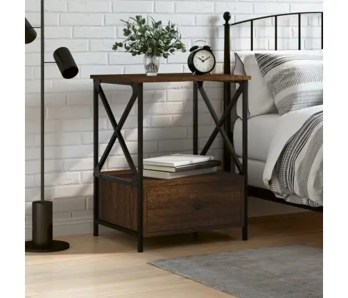 Naktsgaldiņš, Brūna Ozolkoka, 50X41X65 Cm, Inženierijas Koks Vidaxl