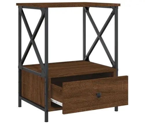 Naktiniai Staliukai, 2Vnt., Rudi Ąžuolo, 50X41X65cm Mediena