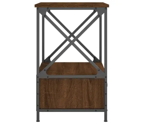 Naktiniai Staliukai, 2Vnt., Rudi Ąžuolo, 50X41X65cm Mediena