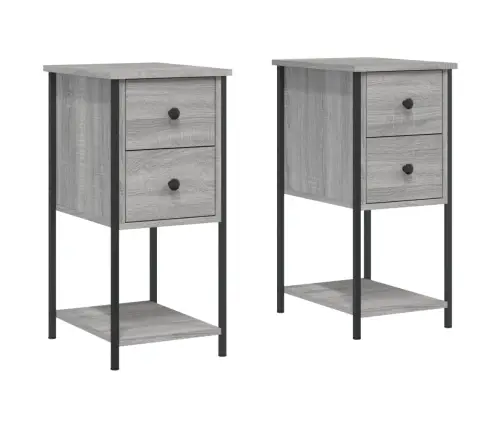 Öökapid 2 Tk, Hall Sonoma Tamm, 32 X 42 X 70 cm Tehispuit