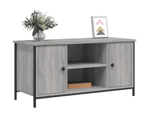 Tv Skapītis, Pelēka Ozolkoka, 100X40X50 Cm, Inženierijas Koks Vidaxl