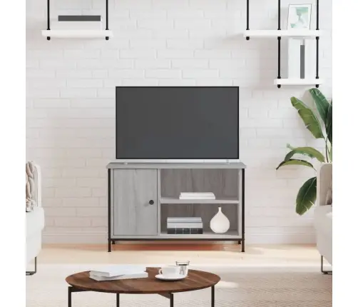 Tv Skapītis, Pelēka Ozolkoka, 80X40X50 Cm, Inženierijas Koks Vidaxl