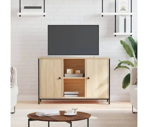 Tv Plaukts, 100X35X65 Cm, Inženierijas Koks, Ozolkoka Krāsa Vidaxl