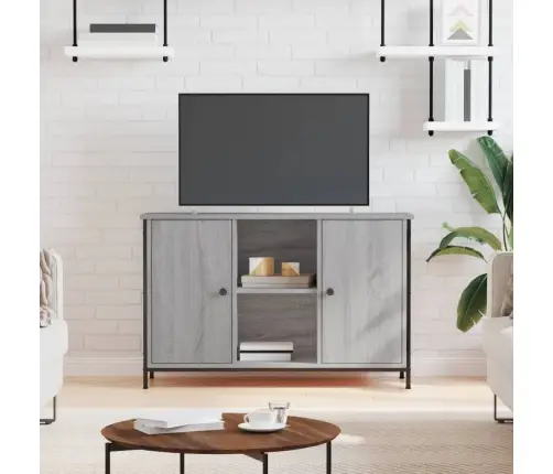 Tv Skapītis, Pelēka Ozolkoka, 100X35X65 Cm, Inženierijas Koks Vidaxl