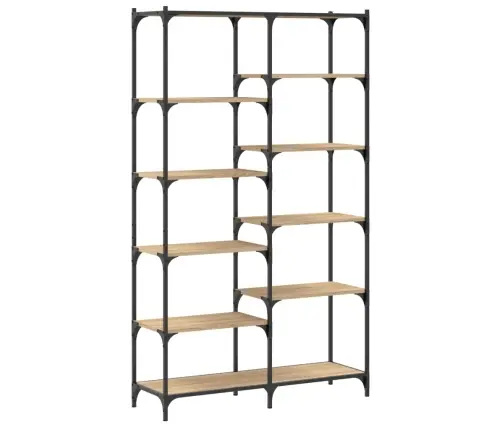 Raamaturiiul, Sonoma Tamm, 100 X 32 X 170 cm Tehispuit Ja Raud