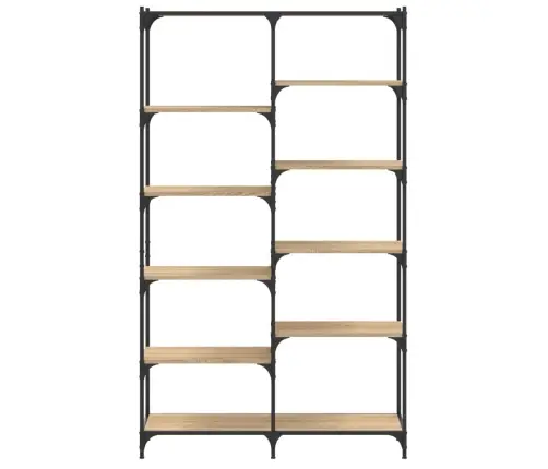 Raamaturiiul, Sonoma Tamm, 100 X 32 X 170 cm Tehispuit Ja Raud