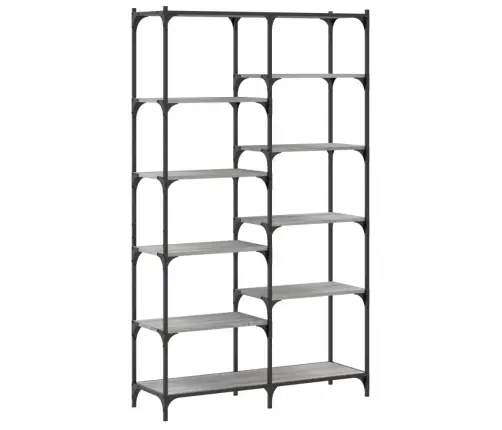 Grāmatplaukts, 100X32X170 Cm, Inženierijas Koks, Dzelzs, Pelēks Vidaxl