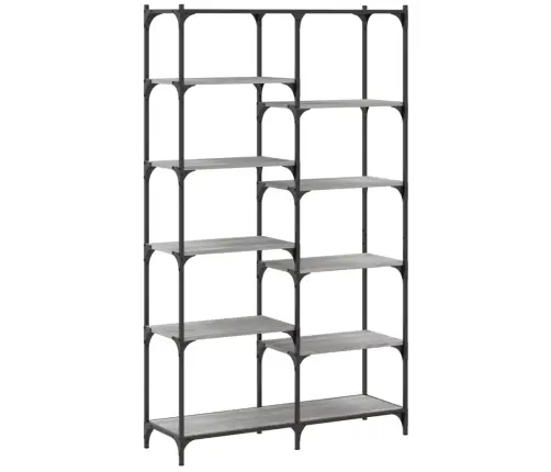 Grāmatplaukts, 100X32X170 Cm, Inženierijas Koks, Dzelzs, Pelēks Vidaxl