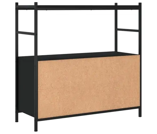 Raamaturiiul, Must, 80 X 30 X 78, cm Tehispuit Ja Raud