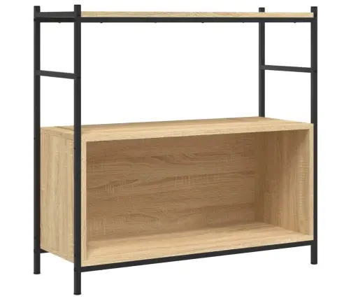 Knygų Lentyna, Ąžuolo, 80X30X78,5cm Apdirbta Mediena/Geležis