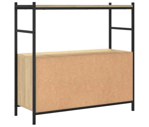 Knygų Lentyna, Ąžuolo, 80X30X78,5cm Apdirbta Mediena/Geležis