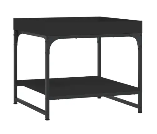 Kavos Staliukas, Juodas, 49,5X49,5X45cm Apdirbta Mediena