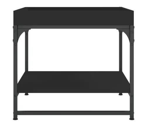 Kavos Staliukas, Juodas, 49,5X49,5X45cm Apdirbta Mediena