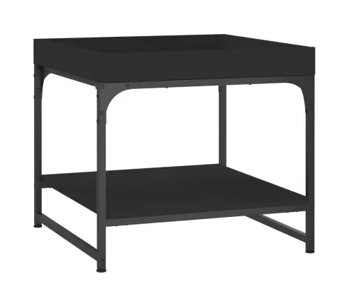 Kavos Staliukas, Juodas, 49,5X49,5X45cm Apdirbta Mediena