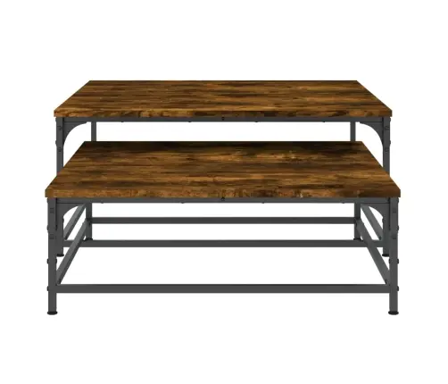 Üksteise Alla Mahtuvad Kohvilauad 2 Tk, Suitsutamm, Tehispuit