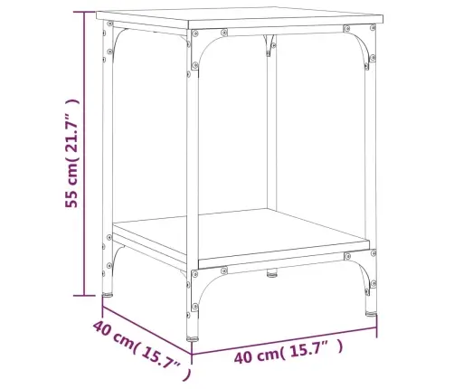 Kafijas Galdiņš, Pelēcīgs, 40X40X55 Cm, Inženierijas Koks Vidaxl