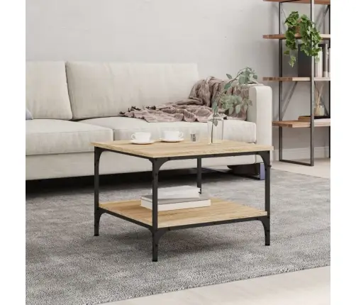 Kafijas Galdiņš, Ozola Krāsa, 55X55X40 Cm, Inženierijas Koks Vidaxl