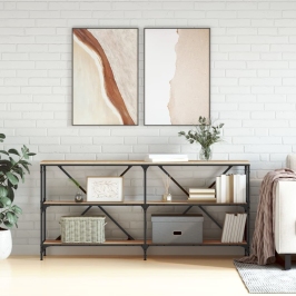 Konsoles Galdiņš, Ozola Krāsa, 160X30X75 Cm, Inženierijas Koks Vidaxl
