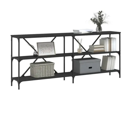 Konsolinis Staliukas, Juodas, 180X30X75cm Mediena Ir Geležis