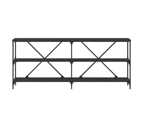 Konsolinis Staliukas, Juodas, 180X30X75cm Mediena Ir Geležis