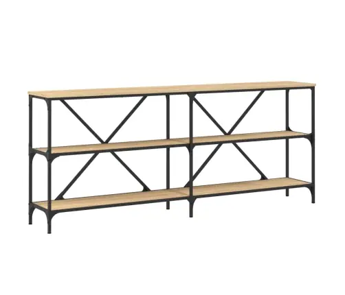 Konsolinis Staliukas, Ąžuolo, 180X30X75cm Mediena/Geležis Konsolinis Staliukas, Ąžuolo, 180X30X75cm Mediena/Geležis