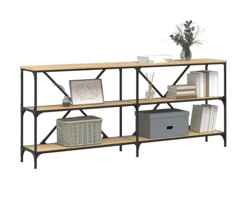 Konsolinis Staliukas, Ąžuolo, 180X30X75cm Mediena/Geležis Konsolinis Staliukas, Ąžuolo, 180X30X75cm Mediena/Geležis