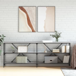 Konsoles Galdiņš, Pelēks, 200X30X75 Cm, Inženierijas Koks Vidaxl