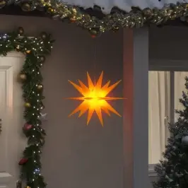 Ziemassvētku Lampa Ar Led, 3 Gab., Salokāma, Dzeltena, 43 Cm Vidaxl