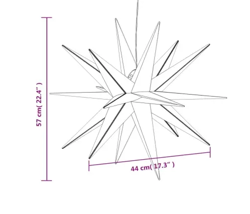 Jõulutuled Led-Valgustusega 3 Tk, Kokkupandav, Punane, 57 Cm