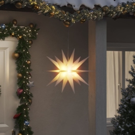 Ziemassvētku Lampas Ar Led, 3 Gab., Salokāmas, Baltas, 57 Cm Vidaxl