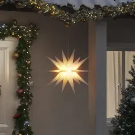 Ziemassvētku Lampas Ar Led, 3 Gab., Salokāmas, Baltas, 57 Cm Vidaxl